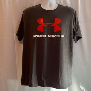 Under Armour mens L gray short sleeve tee shirt